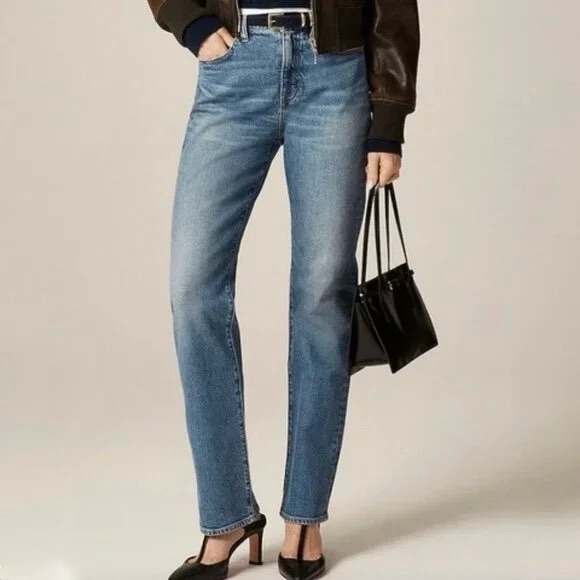 Vintage '04 J.Crew Y2k Low Rise Mid Wash 100% Cotton Denim Jeans, Size 4 Tall